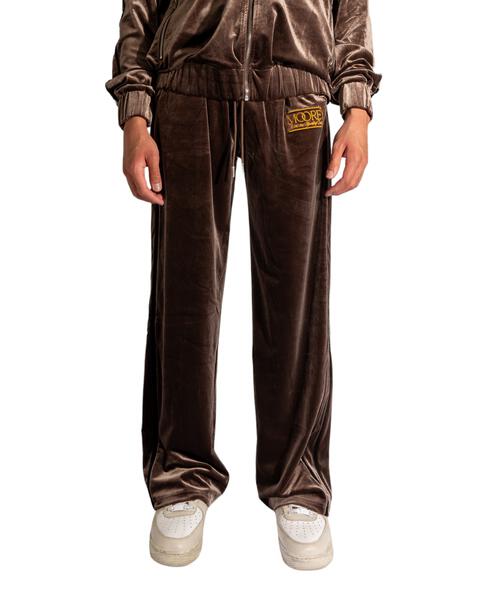 Velour Track Pant (Light Brown)