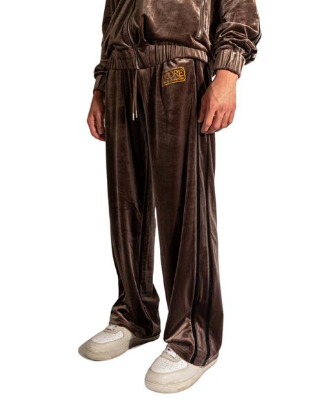 Velour Track Pant (Light Brown)