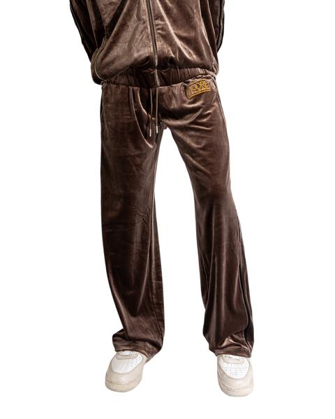 Velour Track Pant (Light Brown)