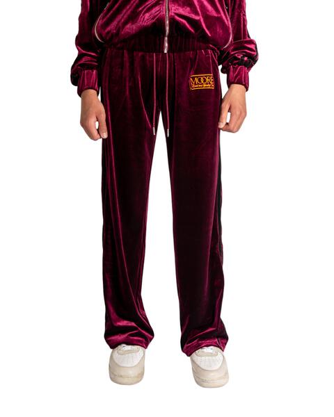 Velour Track Pant (Wine)