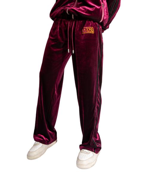 Velour Track Pant (Wine)