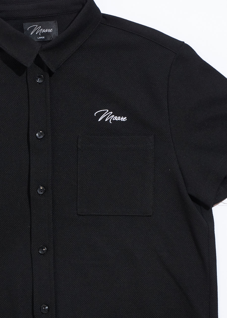 Pleated Walkshirt (Black)